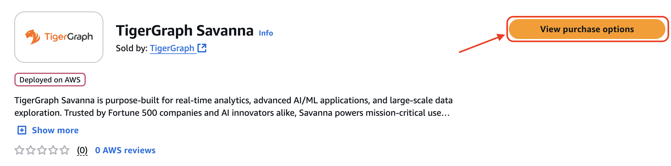 aws marketplace listing